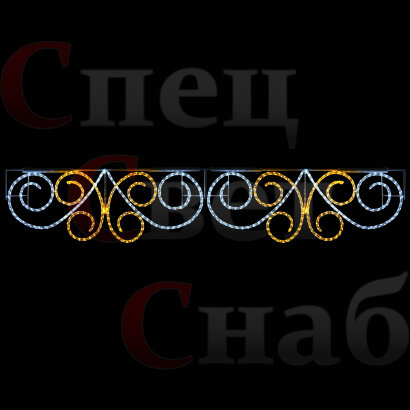 Оформление улицы - перетяжка "Двойной узор" 0,6 х 2 м двойная