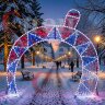 Световая уличная арка "Шар Калейдоскоп" 3х3.5м