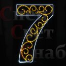 Светодиодная фигура "Цифра 7" Узоры
