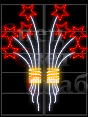 Светодиодная консоль "Букет Звезд" 150 х 200 см